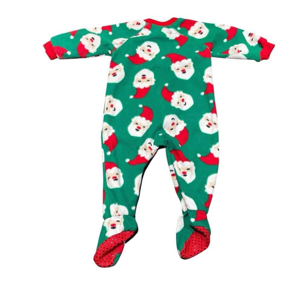 Crazy 8 & The Children's Place Boys Christmas Sleeper Pajamas Lot Of 2 Sz 6-12Mo - Picture 8 of 10